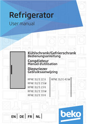 Beko RFNE 312 E 33 X Gebruiksaanwijzing