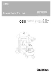 Nilfisk T30S Gebruikshandleiding