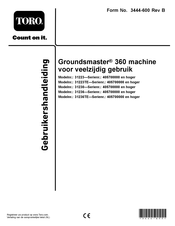 Toro Groundsmaster 360 Series Gebruikershandleiding