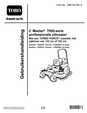 Toro Z Master 7000 Series Gebruikershandleiding