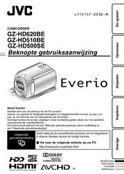 JVC Everio GZ-HD620BE Beknopte Gebruiksaanwijzing