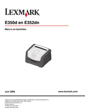 Lexmark E352dn Handleiding