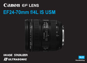 Canon ULTRASONIC EF24-70mm f/4L IS USM Handleiding