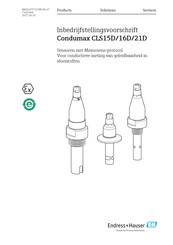 Endress+Hauser Condumax CLS16D Bedieningsvoorschrift