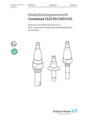 Endress+Hauser Condumax CLS16D Bedieningsvoorschrift