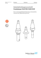 Endress+Hauser Condumax CLS15D Bedieningsvoorschrift