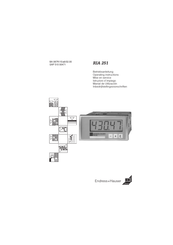 Endress+Hauser RIA 251 Gebruikershandleiding