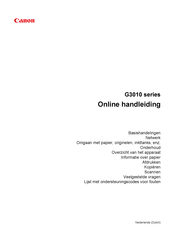 Canon G3010 Series Online Handleiding