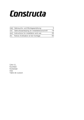 CONSTRUCTA CA4 12 Series Gebruiksaanwijzing En Installatievoorschrift