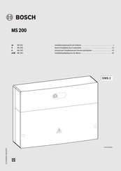 Bosch MS 200 Installatiehandleiding