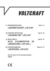 VOLTCRAFT LSP-2165 Gebruiksaanwijzing