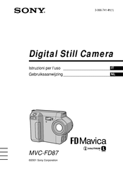 Sony FD Mavica MVC-FD87 Gebruiksaanwijzing