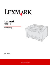 Lexmark W812 Handleiding