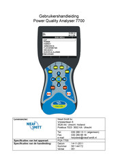 Nieaf-Smitt Power Quality Analyser 7700 Gebruikershandleiding