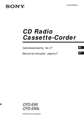 Sony CFD-E95L Gebruiksaanwijzing