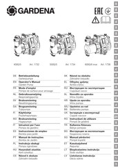 Gardena 1734 Gebruiksaanwijzing