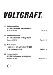 VOLTCRAFT BT-501 Gebruiksaanwijzing