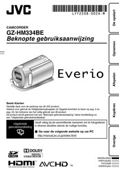 JVC Everio GZ-HM334BE Beknopte Gebruiksaanwijzing