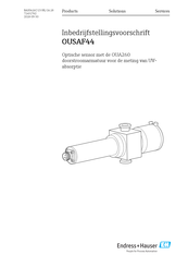 Endress+Hauser OUSAF44 Handleiding Voor Inbedrijfstelling