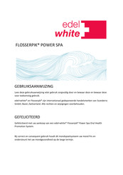 EDEL WHITE FLOSSERPIK POWER SPA Gebruiksaanwijzing