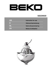 Beko SS229020 Gebruiksaanwijzing