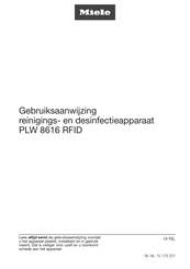 Miele PLW 8616 RFID Gebruiksaanwijzing