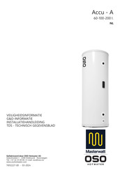 Masterwatt OSO Hotwater ACCU-A60 Installatiehandleiding