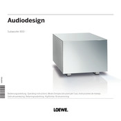 Loewe Audiodesign Subwoofer 800 Gebruiksaanwijzing