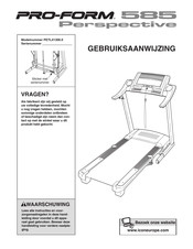 ICON IP Pro-Form 585 PERSPECTIVE Gebruiksaanwijzing