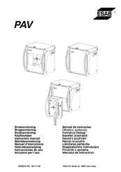 ESAB PAV Gebruiksaanwijzing