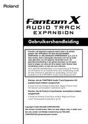 Roland Fantom X Gebruikershandleiding