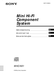 Sony MHC-NX1 Gebruiksaanwijzing