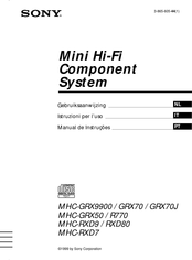 Sony MHC-RXD7 Gebruiksaanwijzing