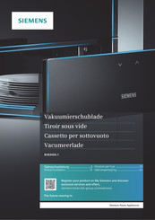 Siemens BV830EN 1 Series Gebruiksaanwijzing