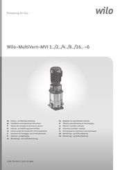 Wilo MultiVert-MVI 2 6 Series Inbouw- En Bedieningsvoorschriften