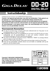 Boss Giga Delay DD-20 Instructieboekje