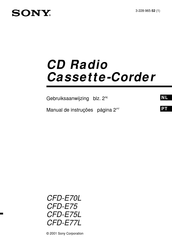 Sony CFD-E75L Gebruiksaanwijzing