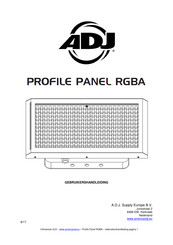 ADJ Profile Panel RGBA Gebruikershandleiding