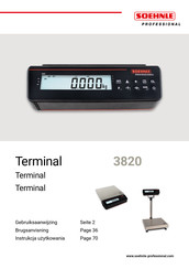 Soehnle Professional Terminal 3820 Gebruiksaanwijzing