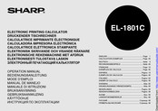 Sharp EL-1801C Gebruiksaanwijzing