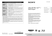 Sony UBP-X800M2 Gebruiksaanwijzing