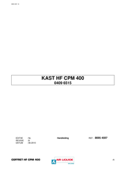 Air Liquide KAST HF CPM 400 Handleiding