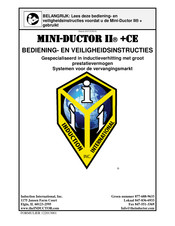 Induction International MINI-DUCTOR II +CE Bedienings- En Veiligheidsinstructies