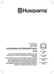 Husqvarna AUTOMOWER 415X Gebruiksaanwijzing