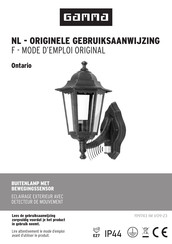 Gamma Ontario Originele Gebruiksaanwijzing