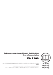 Husqvarna PA 1100 Gebruiksaanwijzing