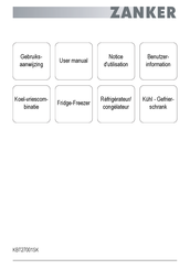 ZANKER KBT27001SK Gebruiksaanwijzing