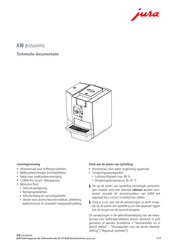 Jura X10 Technische Documentatie
