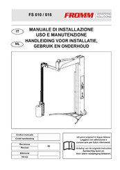 Fromm FS 510 Handleiding Voor Installatie, Gebruik En Onderhoud