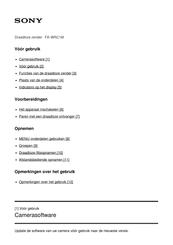 Sony FA-WRC1M Gebruikershandleiding